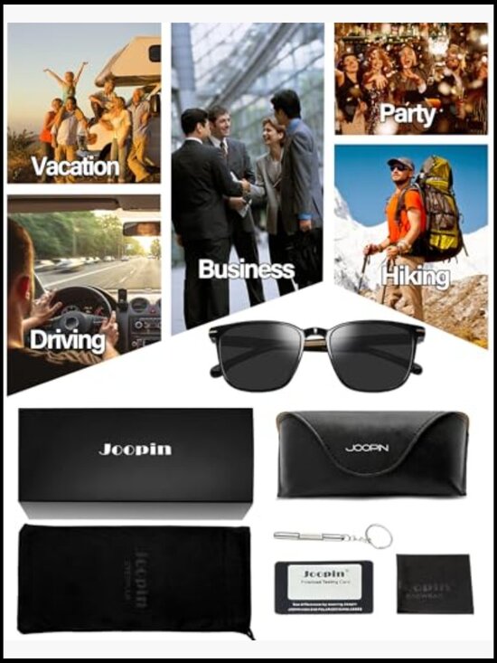 Acetate Square Sunglasses Polarized UV Protection Retro Sun Glasses main image 5